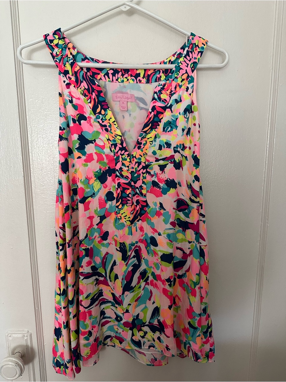 Lilly Pulitzer Neon Multi Floral V-Neck Tank